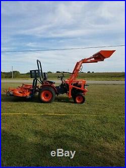 Kubota B7100HST tractor 4x4 with loader and mower Diesel 17 HP