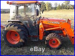Kubota Grand L4310 43 H. P. 4WD tractor, cab, A/C, loader with quick Tach