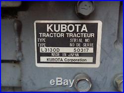 Kubota L3130 Tractor, 4WD, Shuttle Shift, Woods front loader, 638 Hours