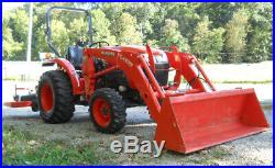 Kubota L3301 with Land Pride FDR1672 Finish Mower. Only 462 Hours