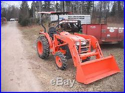 Kubota L3400 Loader 4x4 Compact Tractor 89 Hours