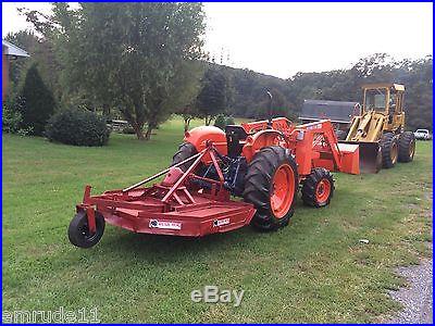 Kubota L345DT TRACTOR 4X4 THREE POINT HITCH 1720 FRONT LOADER AND BUSH HOG
