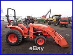 Kubota L3901 Tractor, 4WD, Hydro, LA525 Front Loader, R4 Tires, 1,221 Hours