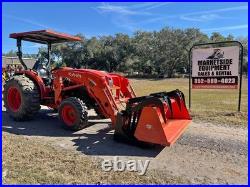 Kubota L4802 Tractor Loader With Grapple Only 225 Hours Includes Grapple