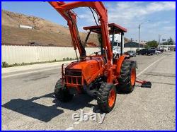 Kubota L-48 4x4 Loader With Backhoe, Only 800 Hours Since New 48hp, Ex La City