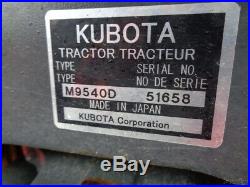 Kubota M9540 Tractor, Cab/Heat/Air, 4WD, LA1353 FL SSL QA, 12 Speed, 1,354 Hrs