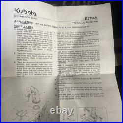 Kubota Tractor B2784 HYDRAULIC ROTATION For B2782A
