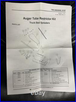 Kubota Tractor V4407 Material Flow Control Kit TRK-300 Auger Tube Restrictor Kit