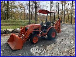 Kubota b2650 tractor Loader W B77 Backhoe Low Hours