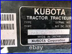 Kubota b-2301 tractor 4x4 22 hp used