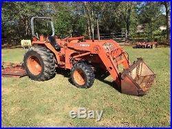Kubota tractor L3450 4x4 W\bucket, Bush Hog, Disc