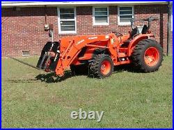 Kubota tractor MX4800 with front loader, and 7 attachments 50hp 4x4 used