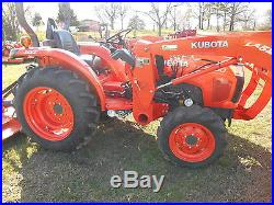 L3200D Kubota 4wd Tractor PKG Trailer/Bush Hog/ Boxblade+Tiedowns/Hydrostatic