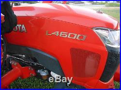 L4600D Kubota 4wd Tractor Loader/New Trailer, Bush Hog and Box Blade