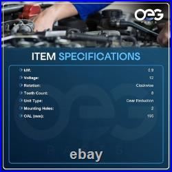 Lightweight 12V Starter for Kubota Tractors Engineered for Maximum Reliability