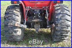 Mahindra 2816 Tractor with Loader, 4WD with Industrial Tires, Gear Shift Trans