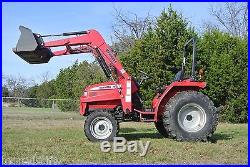 Mahindra 2816 Tractor with Loader, 4WD with Industrial Tires, Gear Shift Trans