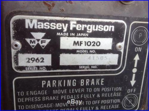 Massey Ferguson 1020 4x4 Compact Tractor W/ Loader