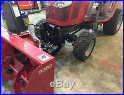 Massey Ferguson GC2400 snowblower mower, 60 loader cab, 4x4 compact Tractor
