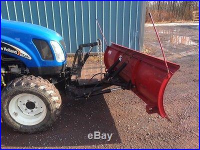 NEW HOLLAND TC45A COMPACT TRACTOR W/LOADER & WESTER 7-1/2' POWER ANGLE PLOW