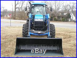 NICE 2014 NEW HOLLAND TS 6.110 4 WHEEL DRIVE CAB LOADER TRACTOR ONLY 75 HOURS