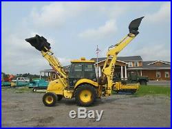 New Holland 655E Loader Backhoe Used Diesel 4X4 All Glass Cab Heat Outriggers