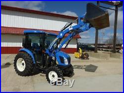 New Holland Boomer 3050 Mfwd Cab Tractor With Loader 924 Hours Cvt Transmission