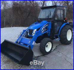 New Holland TC40A Diesel Tractor 40HP Loader, Heated Cab, 4x4, Only 488 hours