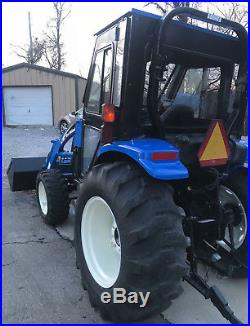 New Holland TC40A Diesel Tractor 40HP Loader, Heated Cab, 4x4, Only 488 hours