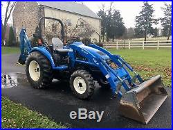 New Holland TC40 Diesel Tractor, 40HP, 350Hrs, Shuttle Trans, 4x4, Loader & Hoe