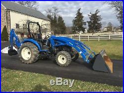 New Holland TC45D Deluxe Tractor, 45 HP, 4x4, Hydro, 423 Hrs, Loader & Backhoe
