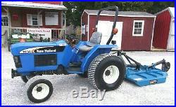 New Holland TC 30 Tractor with New TRI 5 ft. Brush Hog -Shipping $1.85 Mile