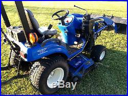 New Holland TZ24D 4x4 Diesel Tractor 10L Loader MOWER extra AG tires 4WD 543 HRS
