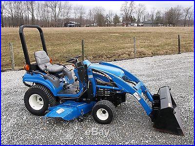 New Holland TZ25DA Compact Tractor & Front Loader 4x4 Diesel Belly Mower