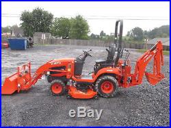 Nice 2013 Kubota BX25 4x4 Hydro Tractor Loader Backhoe with Mower and Forks