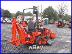 Nice 2013 Kubota BX25 4x4 Hydro Tractor Loader Backhoe with Mower and Forks