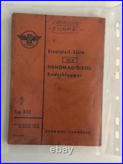 ORIGINAL USED! Spare Parts List 10/3 HANOMAG DIESEL Wheel Tractor Type R12