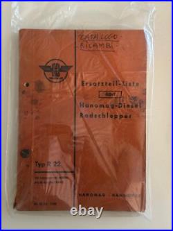 ORIGINAL USED! Spare Parts List 40/1 HANOMAG DIESEL Wheel Tractor Type R22