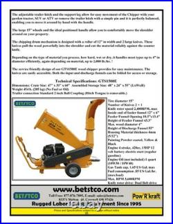 PK-GTS1500E gas powered Wood Chipper PK-GTS1500E gas powered Wood Chipper