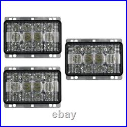 RE256444 Three (3) Rectangle LED Headlights AL152329 For John Deere Tractors AL1 RE256444 Three (3) Rectangle LED Headlights AL152329 For John Deere Tractors AL1