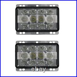 RE256444 Two (2) Rectangle LED Headlights AL152329 For John Deere Tractors AL152