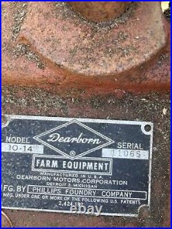 Rare Heritage Dearborn two way plow model 10-14 Farm Equipment Tractor Accesory