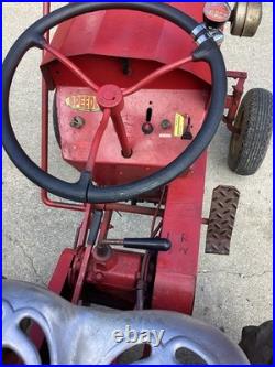 SPEED EX Red Riding Garden Tractor, Riding Tractor with Seat & Steering Wheel