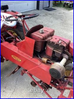 SPEED EX Red Riding Garden Tractor, Riding Tractor with Seat & Steering Wheel
