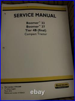Service Manual For Boomer 33 Boomer 37 New Holland Tier 4B Compact Tractor
