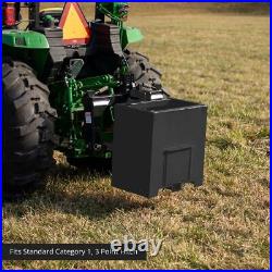 Titan Attachments 3 Point Black Ballast Box Fits Category 1 Tractor Attachment