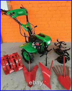 Two wheels tractor Cultivator tiller 900C 7.5HP 5.5kW + ploughs NEW