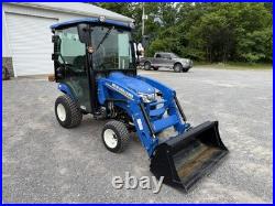 UNUSED 2023 NEW HOLLAND WORKMASTER 25S- ENCLOSED CAB With HEAT- LOADER- ONLY 9HRS