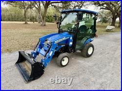 Un-used New Holland Workmaster 25s Mini Cab Tractor 4x4 Enclosed Cab 8 Hrs