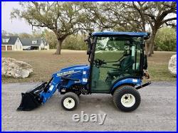 Un-used New Holland Workmaster 25s Mini Cab Tractor 4x4 Enclosed Cab 8 Hrs